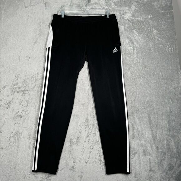 Adidas Pants Women Large Black Track Pants Lounge Climacool Workout Athleisure - Picture 2 of 9